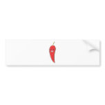 Happy Red Chili Lady Vegetable bumper stickers
