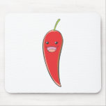 Happy Red Chili Lady Vegetable Mouse Pads