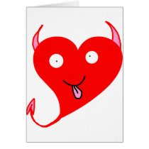 Happy Red Devil Heart cards by ValentinesDayHearts Happy Red Devil Heart cards