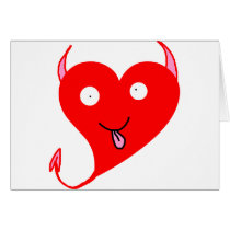 Happy Red Devil Heart cards by ValentinesDayHearts Happy Red Devil Heart cards