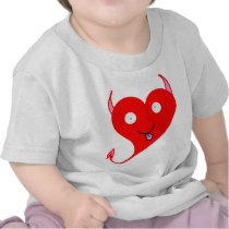 Happy Red Devil Heart Tshirt