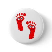 Happy Red Feet Buttons