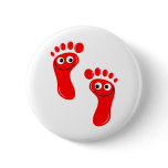 Happy Red Feet Buttons