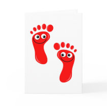 Happy Red Feet Cards