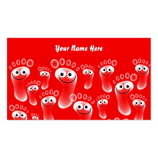 Happy Red Feet, Your Name Here Business Card