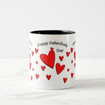 Happy Red Hearts mugs