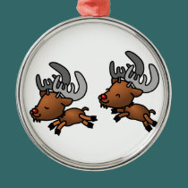 Happy Reindeer Ornament ornaments