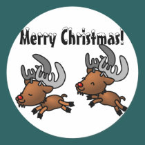 Happy Reindeer Stickers stickers
