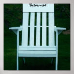 Happy Retirement Chair Poster posters
