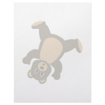 Happy Right Tumbling Brown Bear letterhead by mydeas Happy Right Tumbling Brown Bear letterhead
