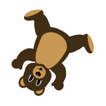 Happy Right Tumbling Brown Bear photo sculptures
