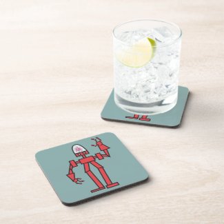 Happy Robot Beverage Coasters