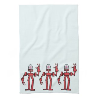 Happy Robot Kitchen Towel