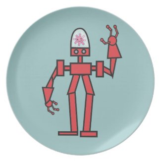 Happy Robot Party Plate