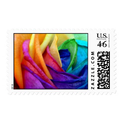 Happy Rose Wedding Invitation Postage Stamp