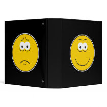 Happy Sad Smiley Face Notebook binders