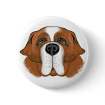 Happy Saint  Bernard buttons