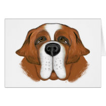 Happy Saint  Bernard cards