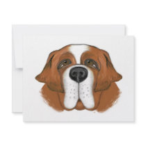 Happy Saint Bernard invitations by CroughsCorners Happy Saint Bernard invitations