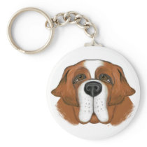 Happy Saint  Bernard keychains