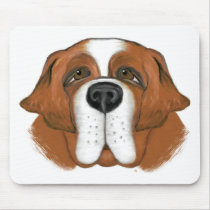 Happy Saint  Bernard mousepads