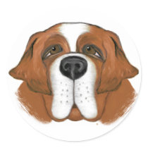 Happy Saint  Bernard stickers