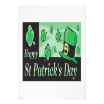 Happy Saint Patricks Day Personalized Announcements