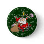 Happy Santa Pinback Button