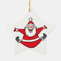 Happy Santa Christmas Tree Ornament