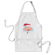 Happy Santa Claus face aprons