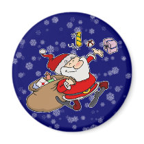 Happy Santa Fridge Magnet