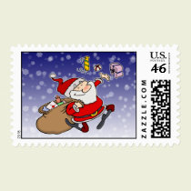Happy Santa stamps