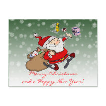 Happy Santa postcards