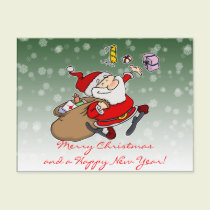 Happy Santa postcards