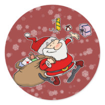 Happy Santa stickers