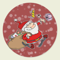 Happy Santa stickers