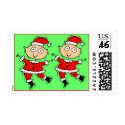 HAPPY SANTAS postage