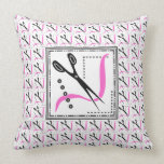 Happy Scissors Retro Seamstress Sewing pillows