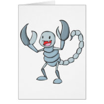 Happy Scorpion Insect Cartoon Card