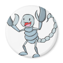 Happy Scorpion Insect Cartoon Fridge Magnet