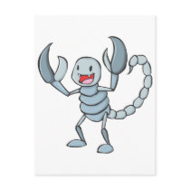Happy Scorpion Insect Cartoon Postcards