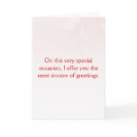 Happy shallow interpretation of romance day greeting card