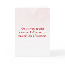 Happy shallow interpretation of romance day greeting card