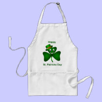 Happy Shamrock Apron aprons