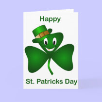 Happy Shamrock St. Patrick's Day  Card cards