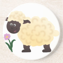 Happy Sheep Beverage Coaster