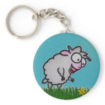 Happy Sheep Keychain