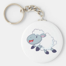 Happy Sheep Keychain