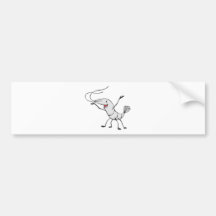 Happy Shrimp Cartoon Bumper Sticker