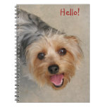 Happy silkie terrier notebook